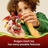 LEGO NINJAGO Kais Dragon Mech Battle Pack Building Toy for Boys Girls Kids Ages 6 Poseable Dragon Figure 3 Character Minifigures for Pretend Play Gift Idea for Birthdays 71851