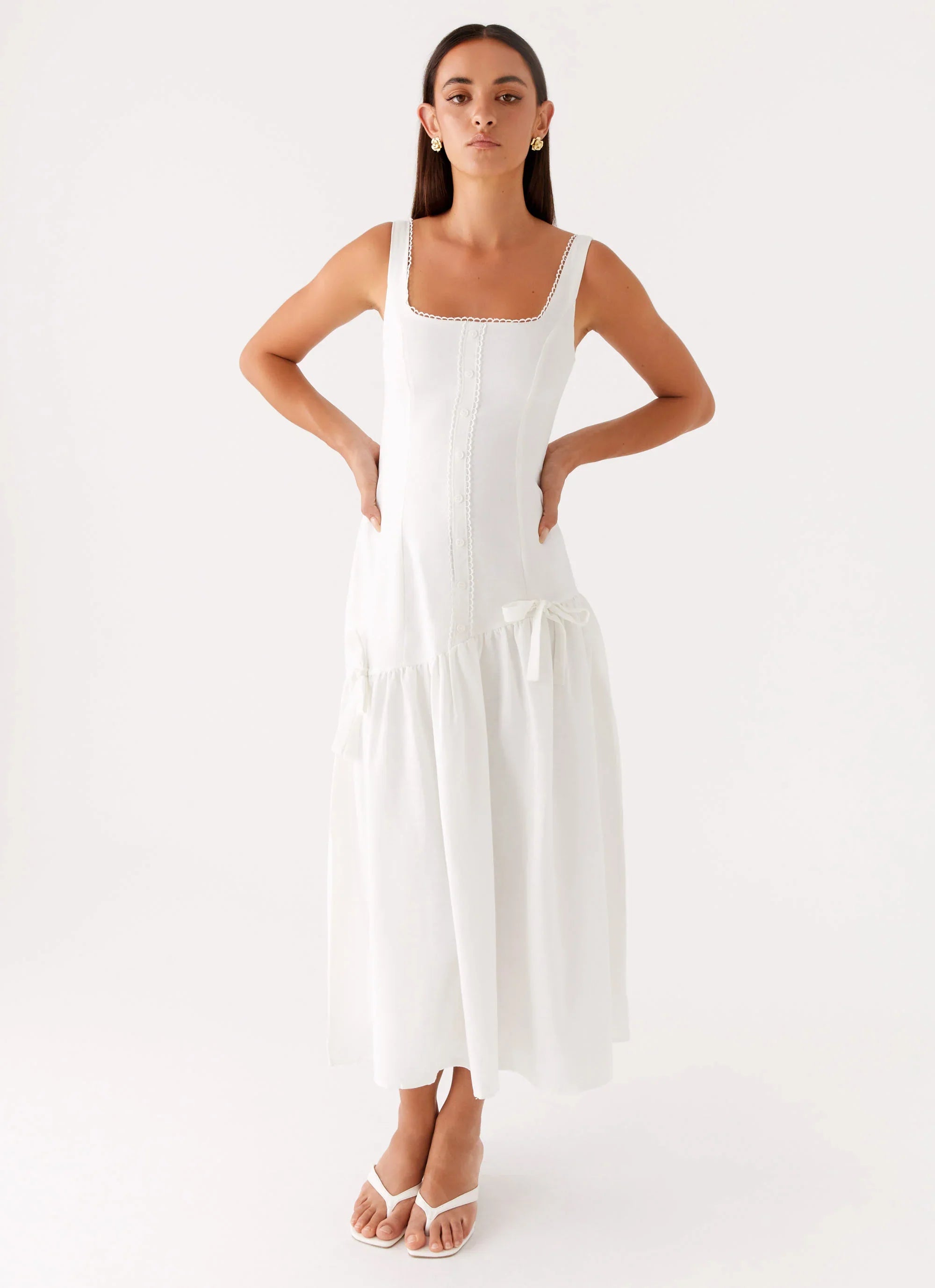 Esmerelda Midi Dress White