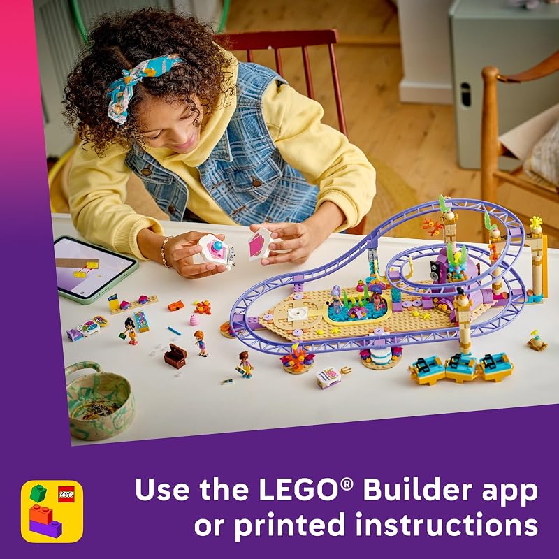 LEGO Friends Mermaid Roller Coaster Ride 42703 Building Toy for Girls Boys Ages 8 Functional Toy Roller Coaster Playset W 8 Minidolls 864 pieces Gift for Birthdays