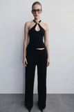Ramona Modal Straight Leg Pant Black