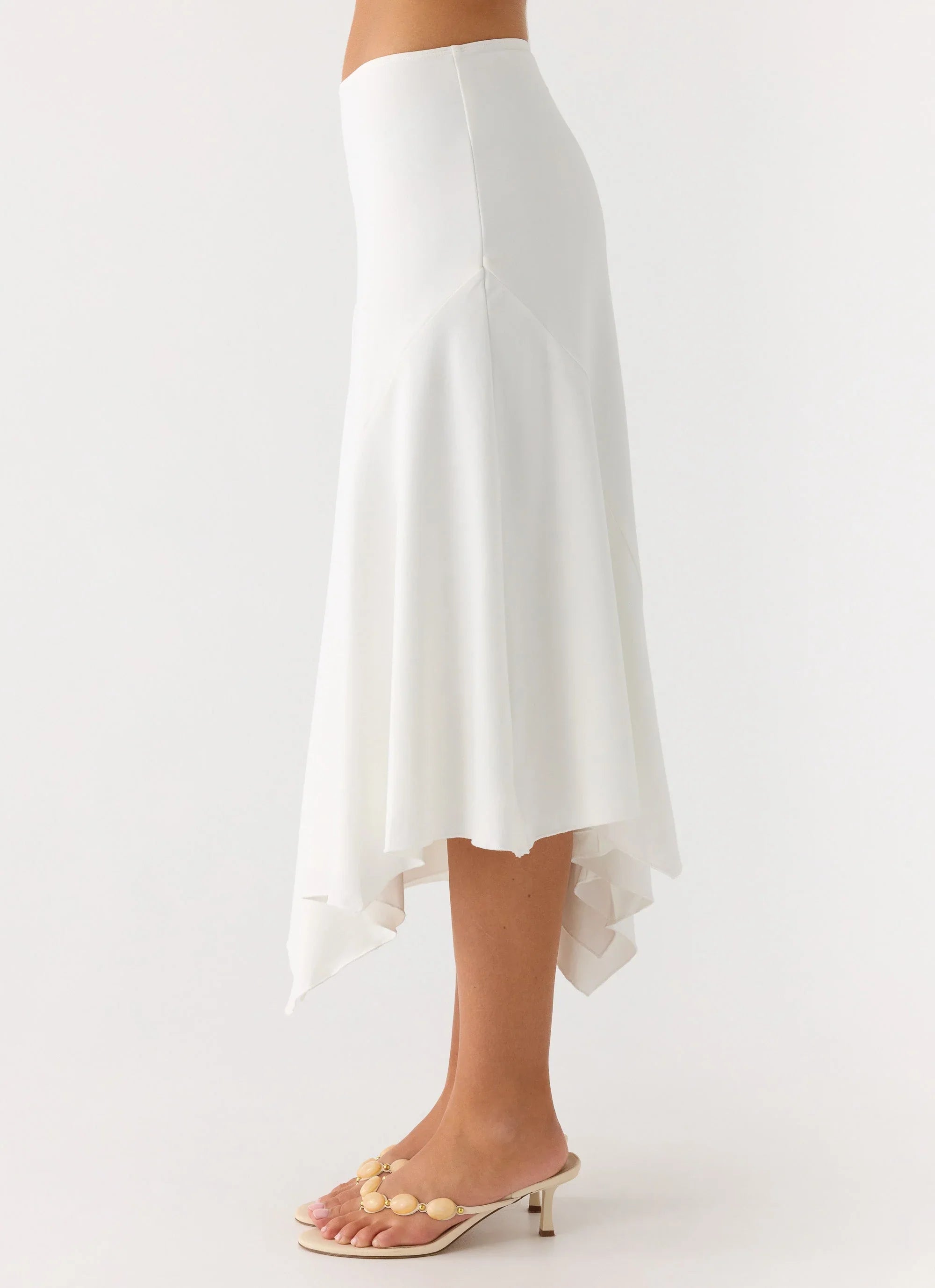 Ignite It Midi Skirt White