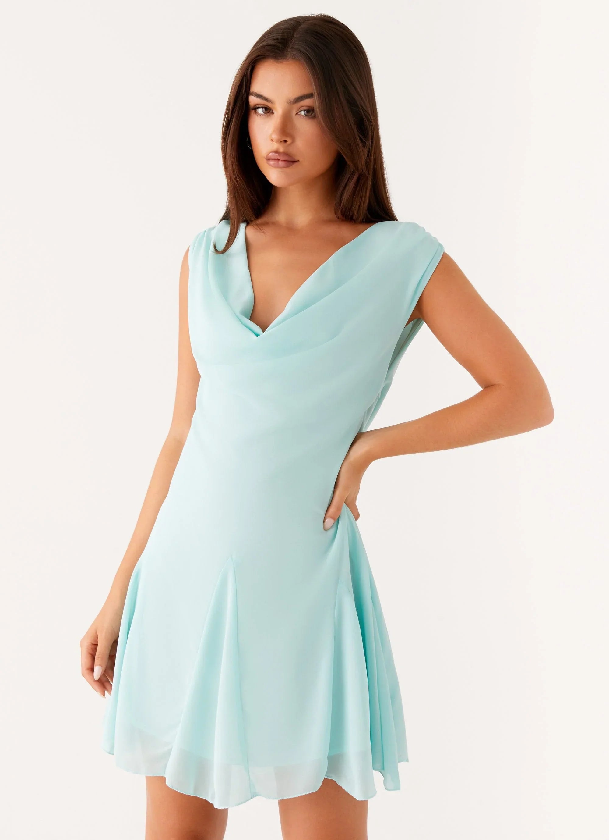 Shayla Mini Dress Turquoise