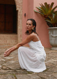 Heavenly Linen Maxi Dress White