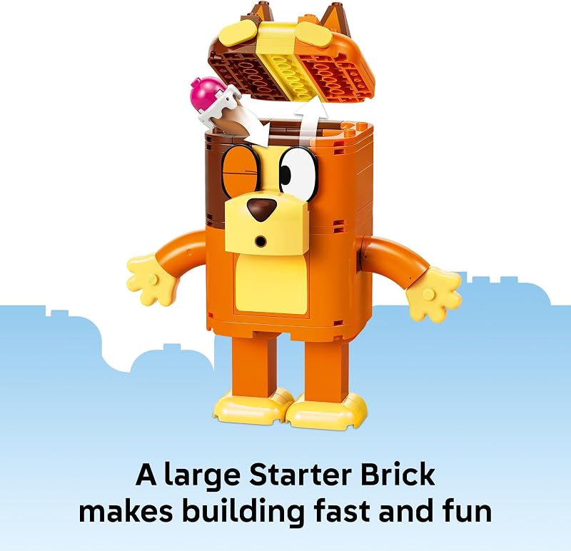 LEGO Bluey Brick Built Bluey Family Building Toy for Girls Boys Ages 5 Figures for Play or Display Kids Bedroom or Desk Decor Gift for Birthdays 11217