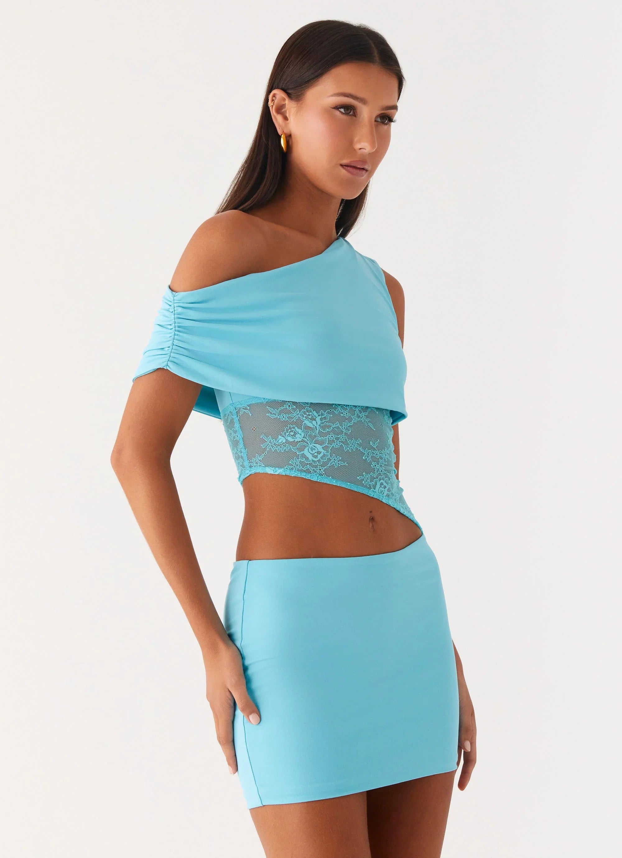 Love Motion Mini Dress Aqua Blue