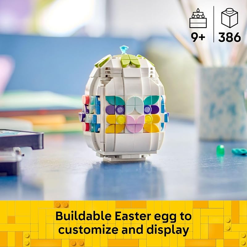 LEGO Decorative Easter Egg Building Toy for Girls Boys Springtime Craft Activity for Kids Ages 8 Basket Stuffer or Gift Idea for Easter Birthdays Special Occasions 40816