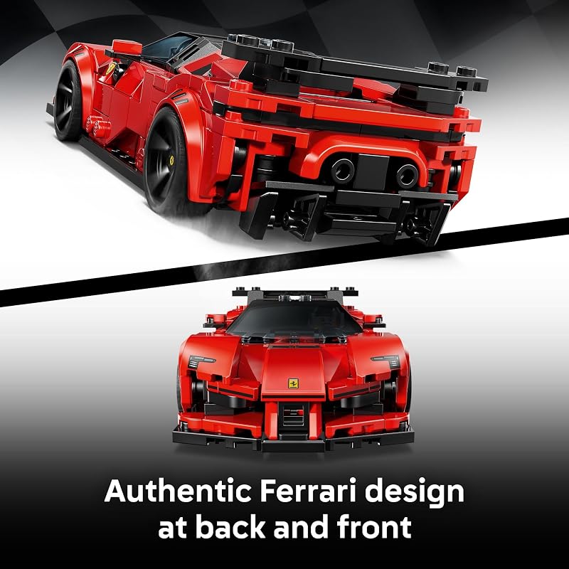 LEGO Speed Champions Ferrari SF90 XX Stradale Sports Car Building Toy for Kids Building Set W Ferarri Driver Minifigure for Boys Girls Ages 9 Gift Idea for Birthdays 77254