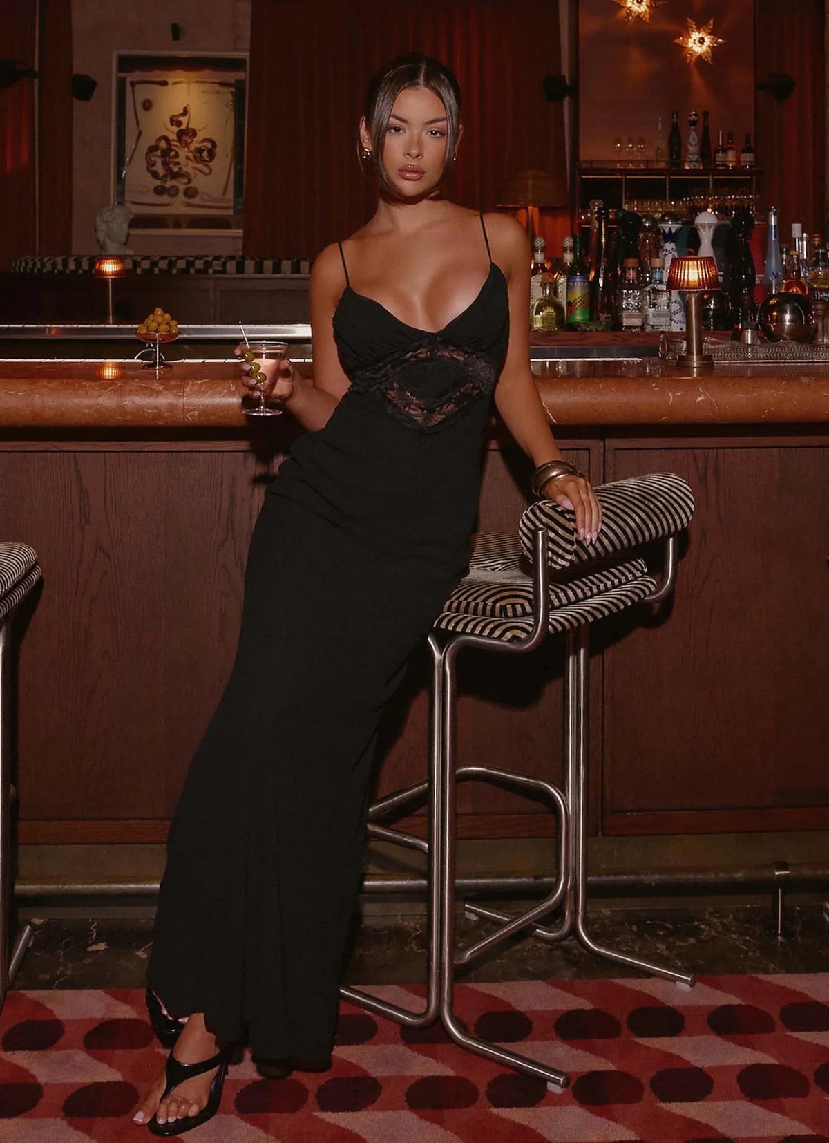 Opulent Maxi Dress Black