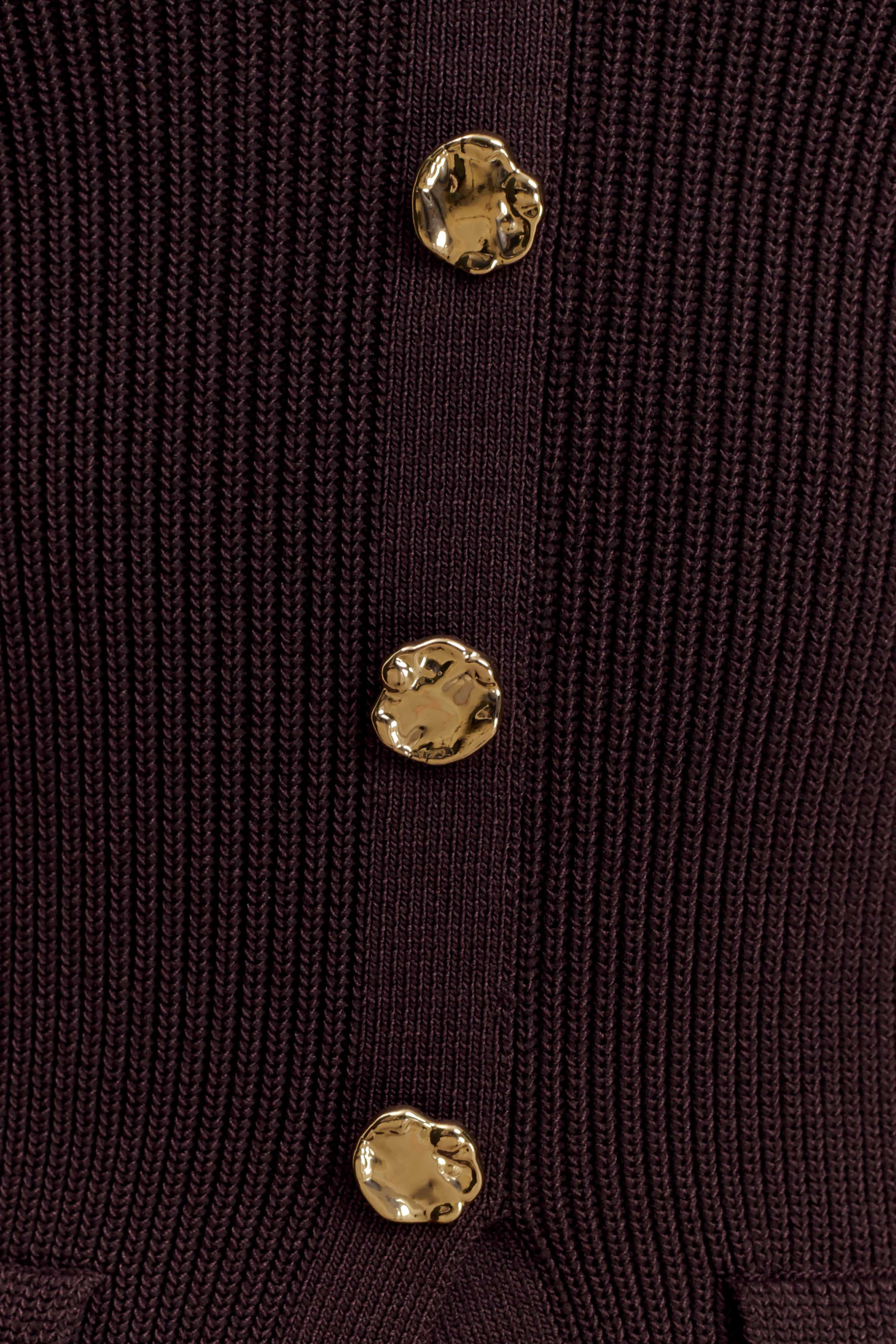 Suzie Ribbed Long Sleeve Longline Top Chocolate