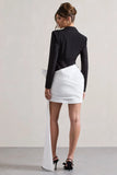 Capital Black Tailored Blazer Mini Dress With Side Drape