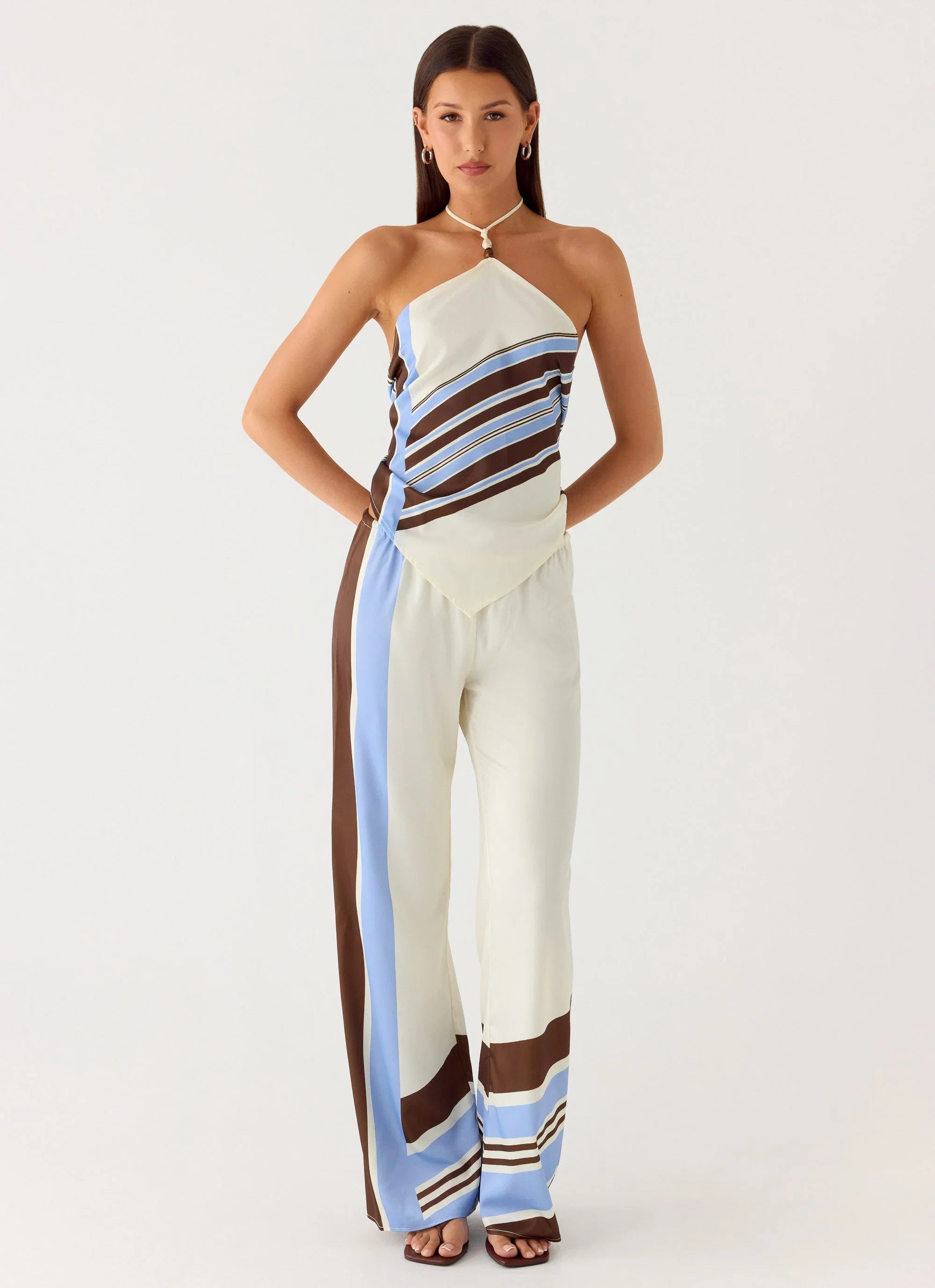 Deacon Low Rise Pants Purple Stripe