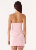 Arista Strapless Mini Dress Pink