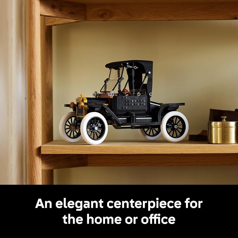 LEGO Icons Ford Model T Building Set for Adults Collectible Kit with Detailed Features for Bedroom Home Office or Shelf Decor Gift for Men Women Car Fans Ages 18 11376
