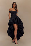 Amelia Bubble Maxi Dress Black