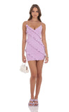 Ruffle Mini Dress in Lilac