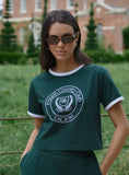 Green Fourth Country Club Cropped T Shirt