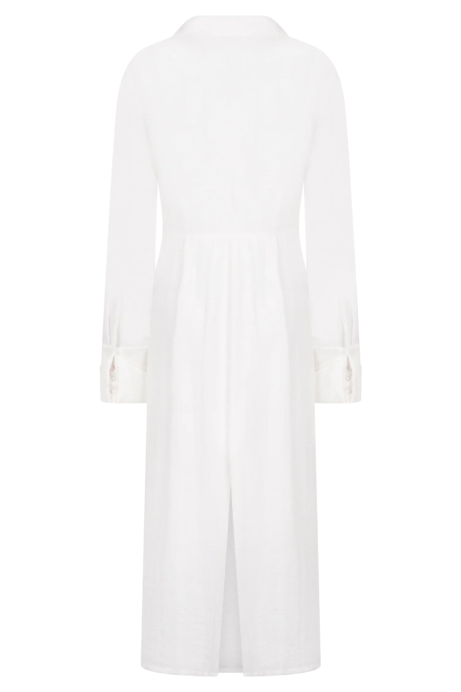 Cecilie Cut Out Shirt Midi Dress White