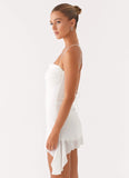 Axel Beaded Mini Dress White