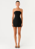 Antalya Strapless Mini Dress Black