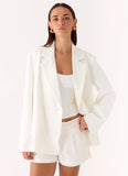 Asher Suiting Shorts White