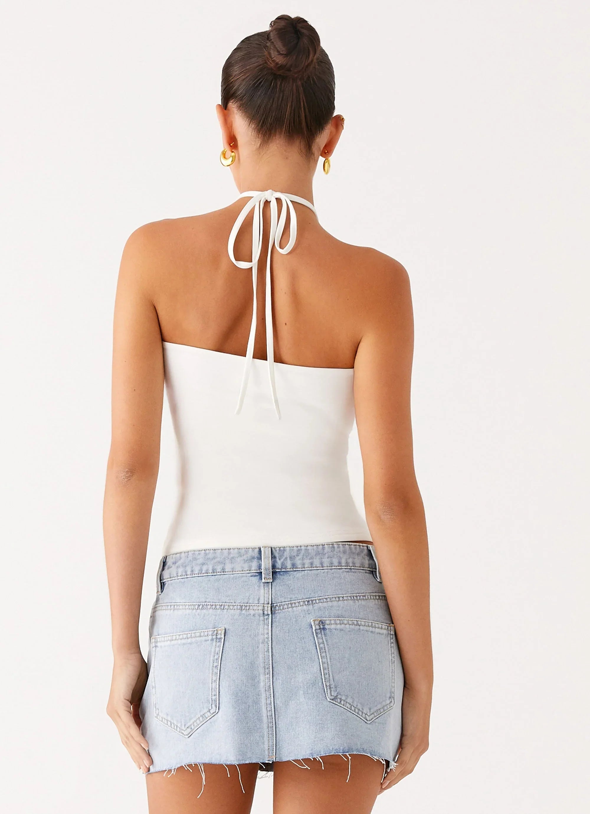 Kamen Low Rise Mini Skirt Light Denim