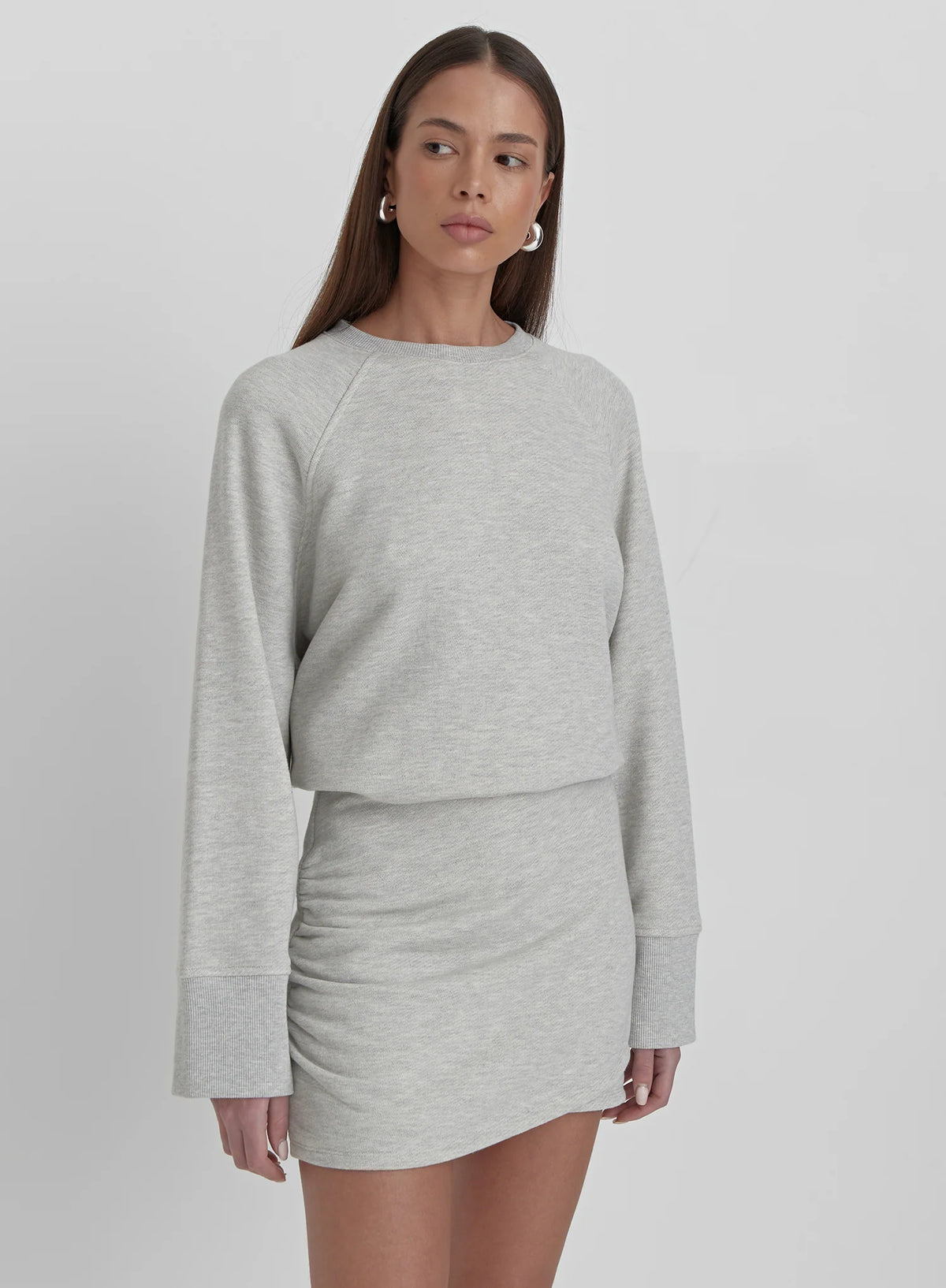 Grey Marl Oversized Sweatshirt