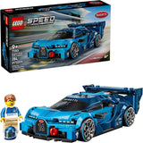 LEGO Speed Champions Bugatti Vision Gran Turismo Hyper Sports Car Building Toy for Kids Gamers Building Set W Bugatti Driver Minifigure for Boys Girls Ages 9 Gift Idea for Birthdays 77253