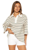 Tilda Green Stripe Polo Shirt