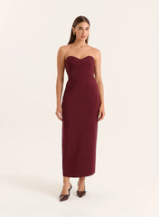 Burgundy Corset Style Dress