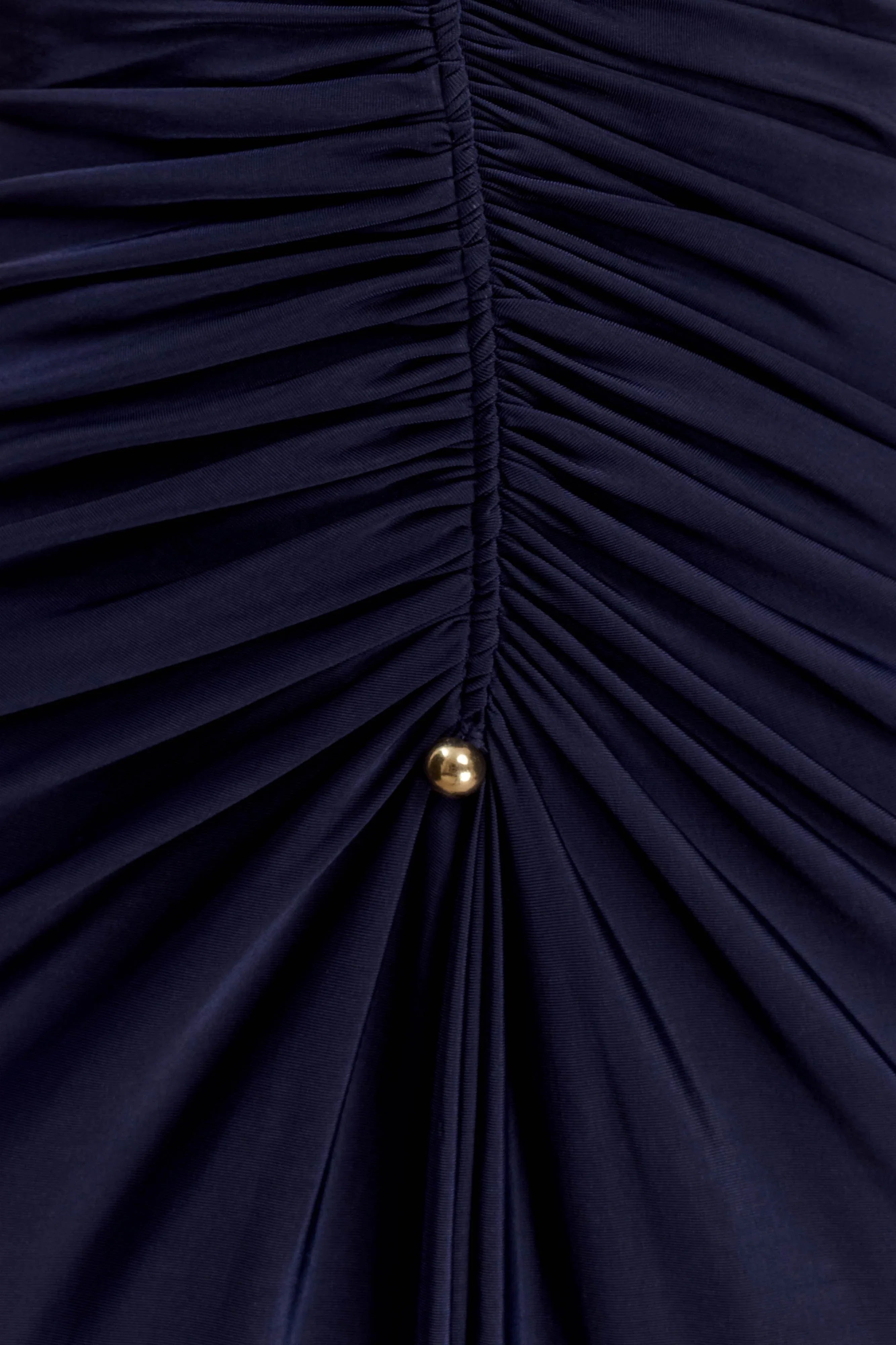 Perrie Slinky Ruched Maxi Dress Ink Blue