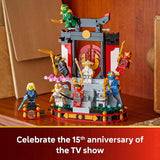 LEGO NINJAGO Ninja Character Display 15th Anniversary Building Toy for Kids Ages 14 Ninja Playset W Elemental Master of Lightning 7 Minifigures Gift Idea for Teen Boys Girls 71866