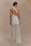 Vashti Cut Out Mesh Maxi Dress Ivory