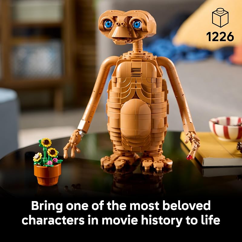 LEGO Ideas ET the Extra Terrestrial 21370 Collectible Building Set for Adults Ages 18 Relaxation Activity Posable Figure W Light Brick 1226 pieces Gift for Fans