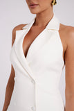Antoinette Pleated Mini Dress Ivory
