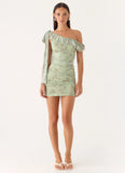 Hidden Gesture Mini Dress Wispy Fern