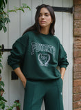 Green Fourth Varsity Relaxed Oversized Sweatshirt
