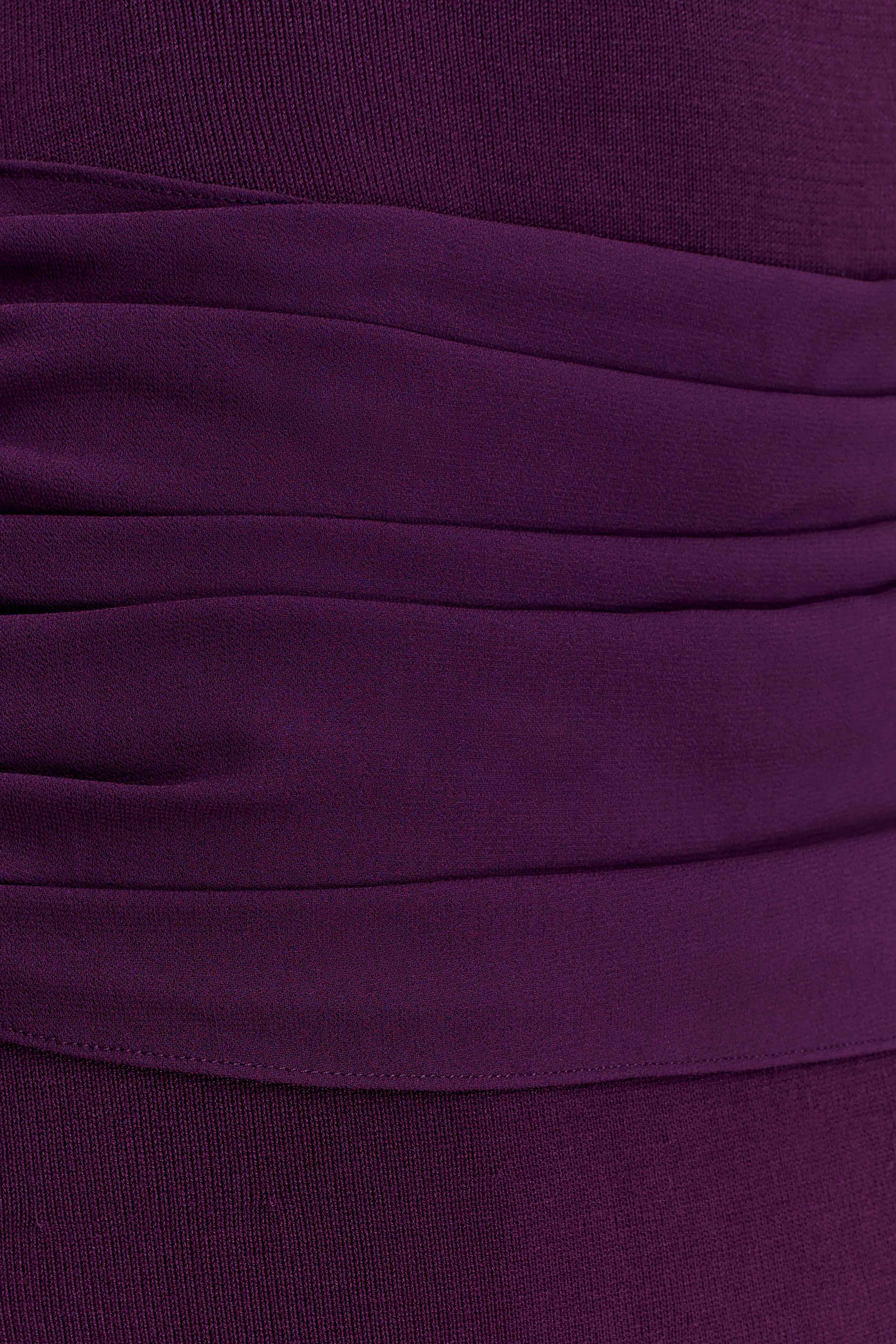 Grayson Knit Chiffon Maxi Dress Plum