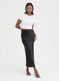 Black Satin Midaxi Skirt