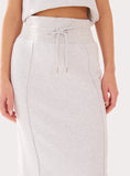Light Grey Cotton Maxi Sweat Skirt