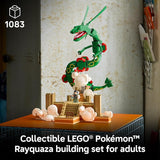 LEGO Pokémon Rayquaza 72168 Collectible Building Set for Adults Ages 18 Posable Pokémon Model Kit for Display Bedroom Desk or Book Shelf Decor