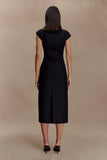 Lorena Cotton Midi Dress Black
