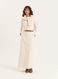 Cream Corduroy Skirt
