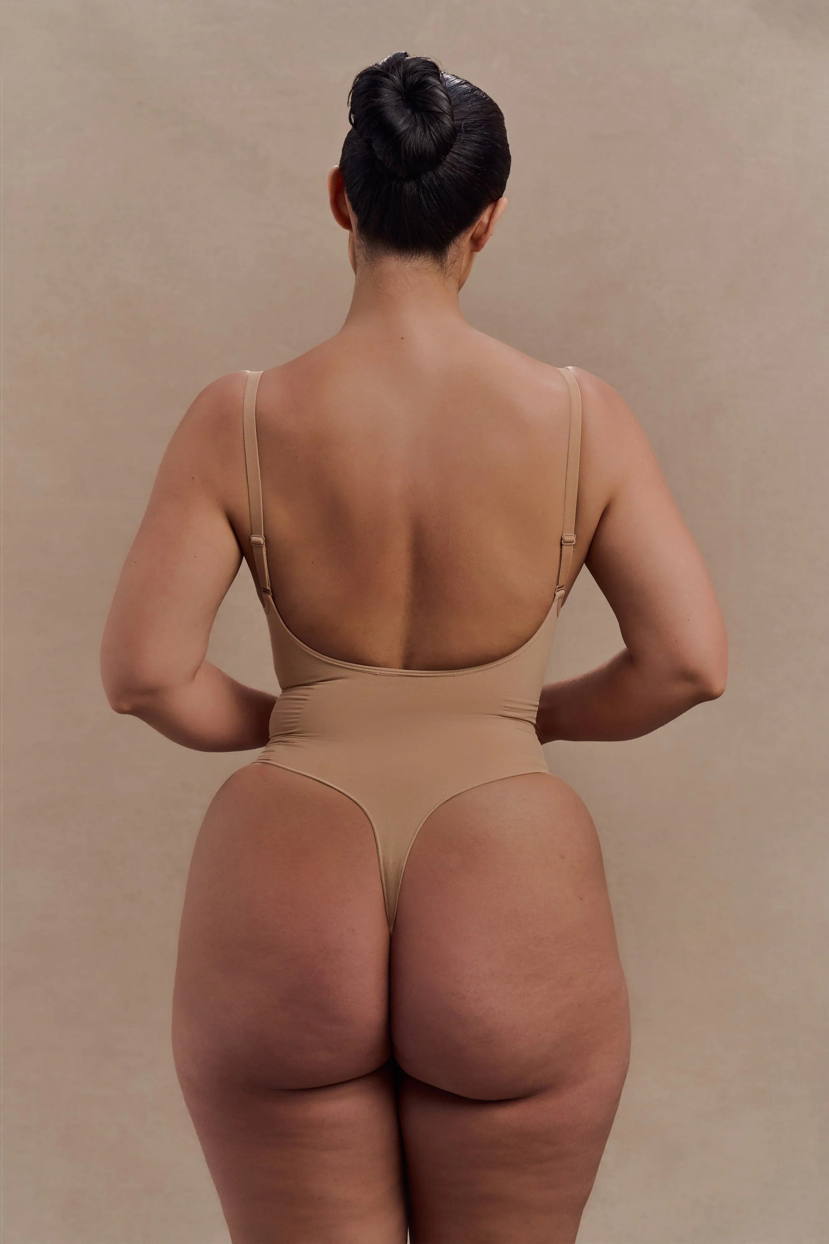 Alyssa Backless Shapewear Bodysuit Beige