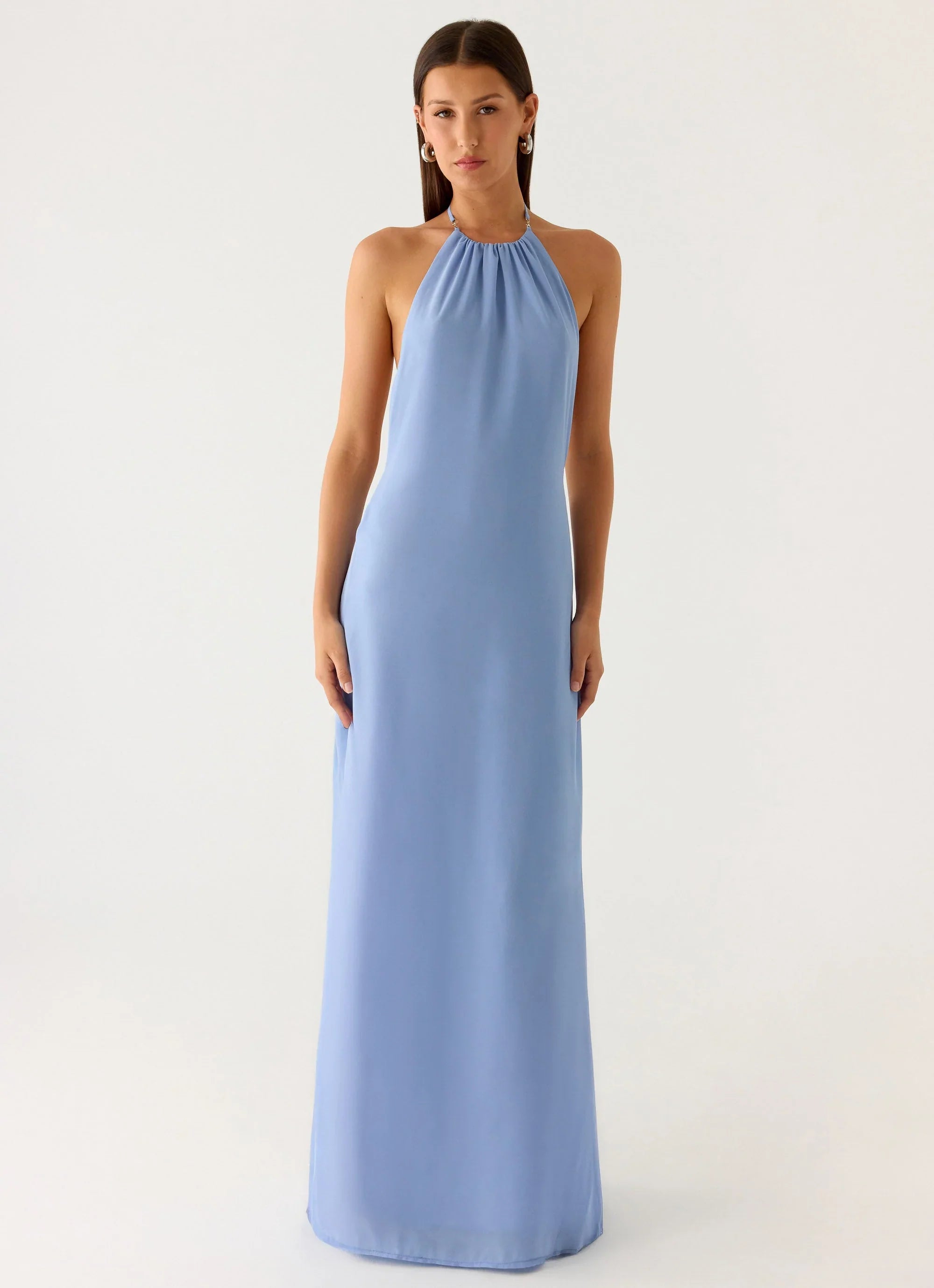 Le Soleil Halter Maxi Dress Periwinkle