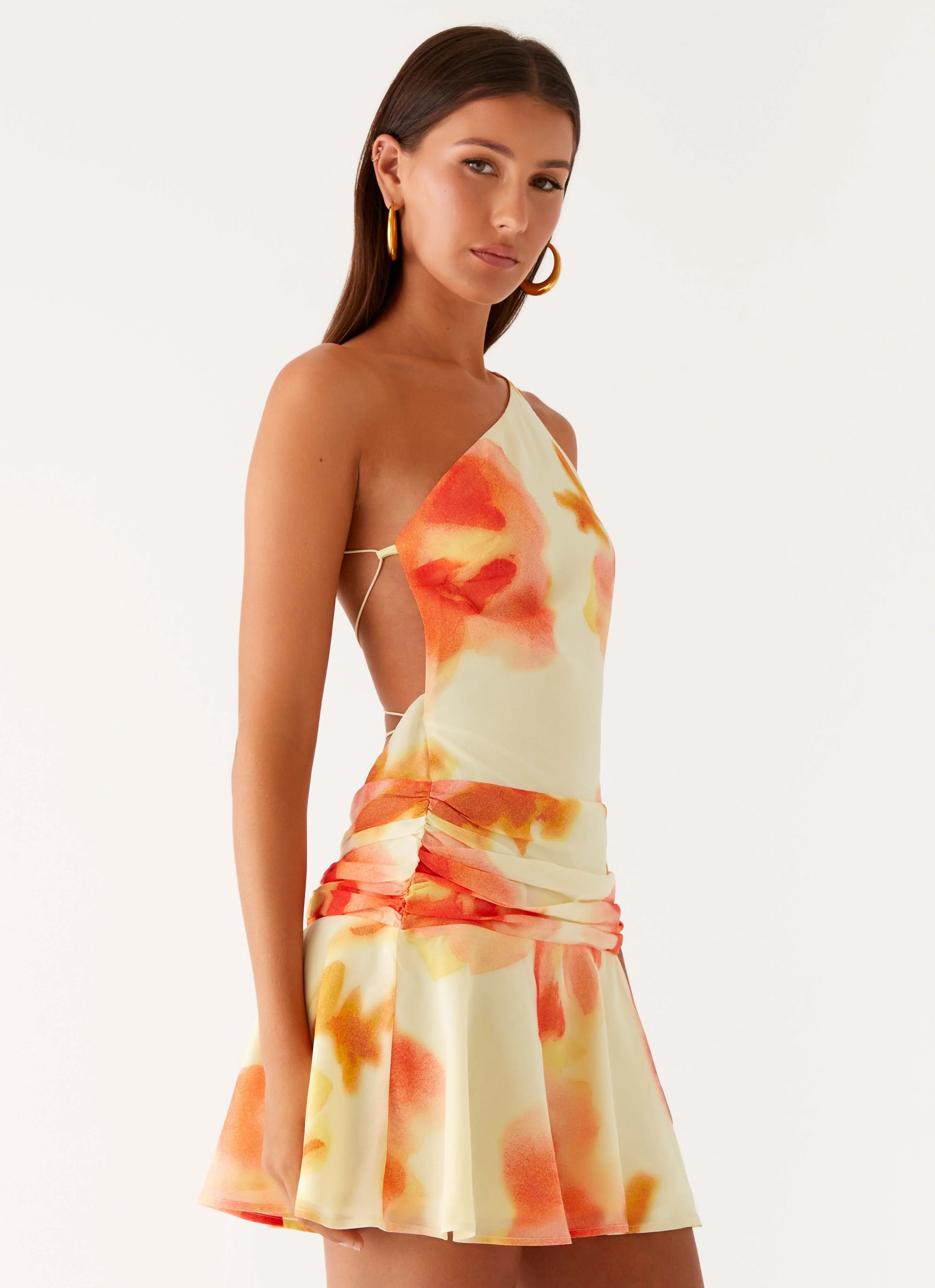Meah Backless Mini Dress Mimosa Blossom