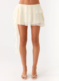 Forever Dreaming Ruffle Mini Skirt Ivory