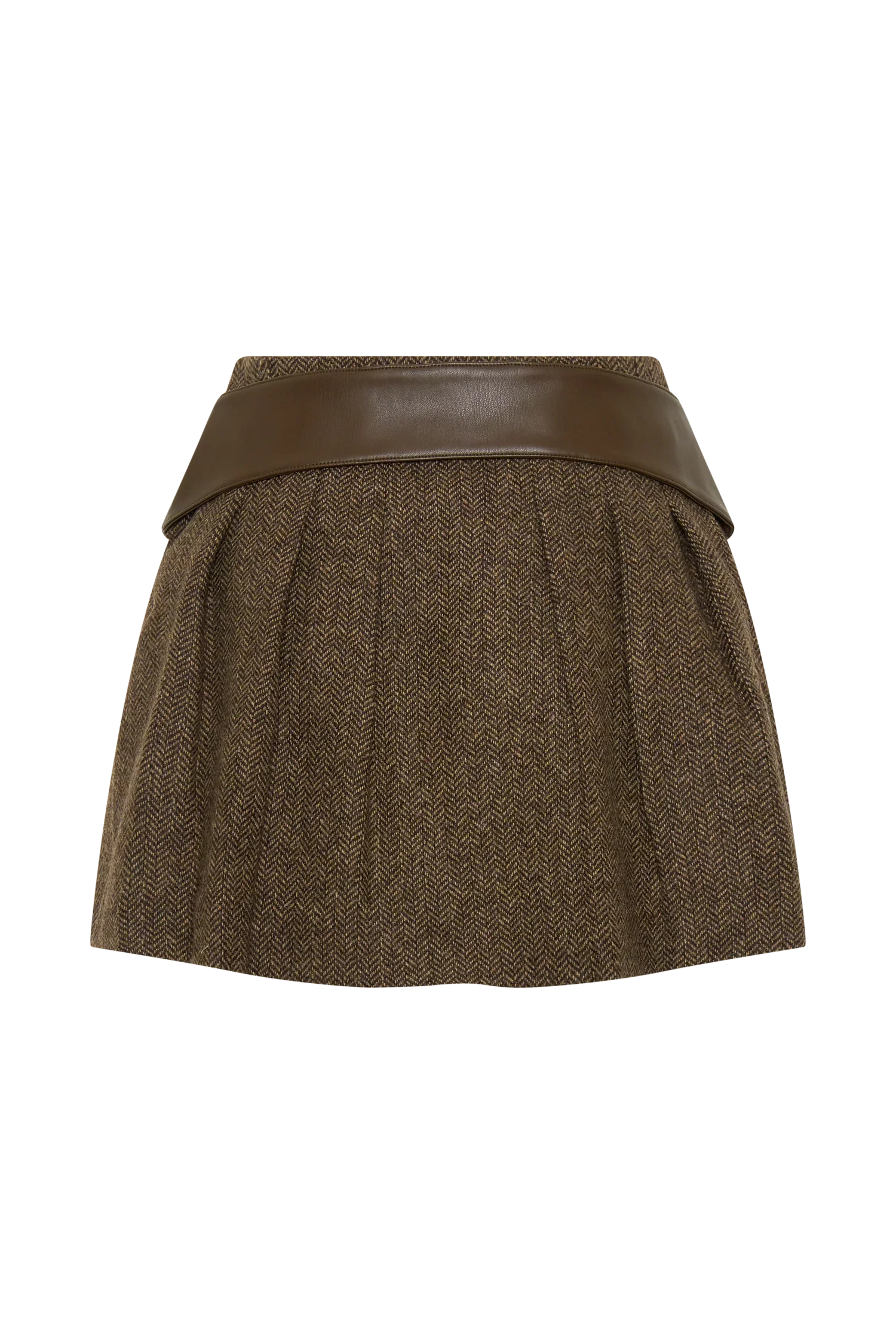 Romy Mini Skirt With Hardware Herringbone