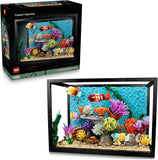 LEGO Icons Tropical Aquarium Building Set for Adults Ages 18 Bedroom Home Office Decor Gifts for Men Women Model Fish Kit with Plants Corals 10366