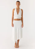 Ignite It Midi Skirt White