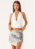 Loranza Sequin Mini Skirt Sea Splash
